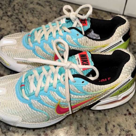 Nike Air Max Torch 4 Women's Size 8.5 White Teal Red Running Shoes CW5607-100 - Picture 7 of 13